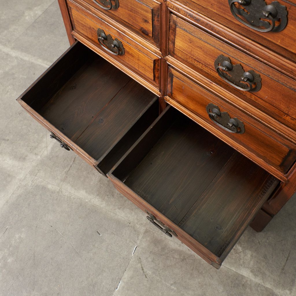 中国 アンティーク スタイル 整理箪笥 チェスト 木製 小箪笥 引き出し