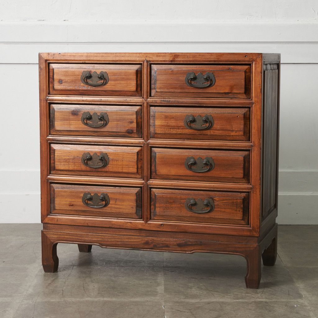 中国 アンティーク スタイル 整理箪笥 チェスト 木製 小箪笥 引き出し