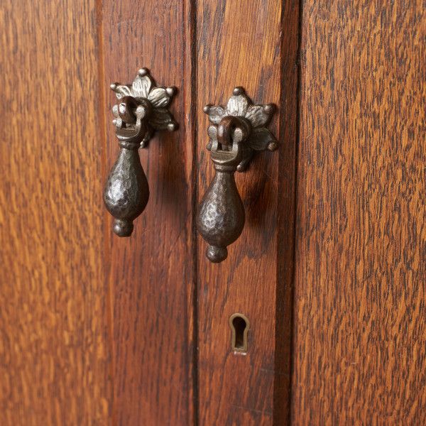 英国 アンティーク ワードローブ 木彫刻 オーク 木製 洋服箪笥