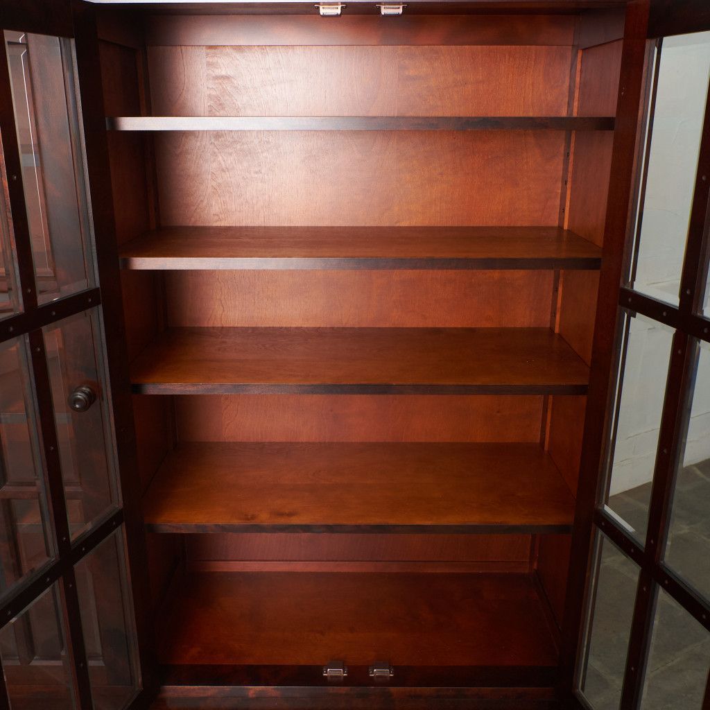 北海道民芸家具 本箱 #118 書棚 3面扉 本棚 カップボード 飾り棚 食器