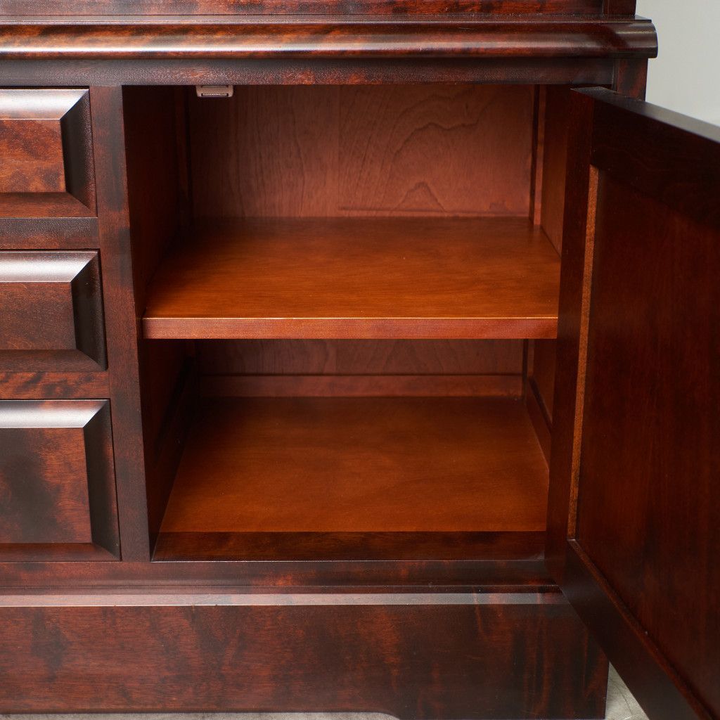 北海道民芸家具 本箱 #118 書棚 3面扉 本棚 カップボード 飾り棚 食器