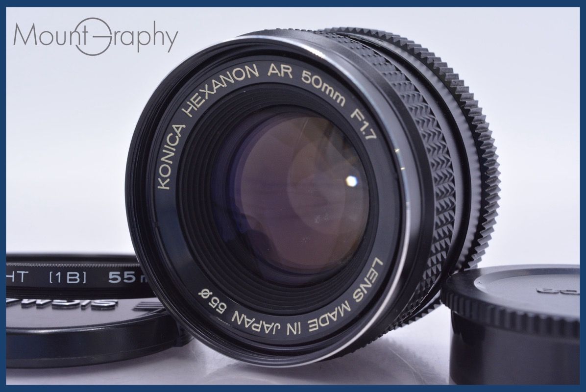 コニカ KONICA HEXANON AR 50mm F1.7 前後キャップ&レンズフィルター付