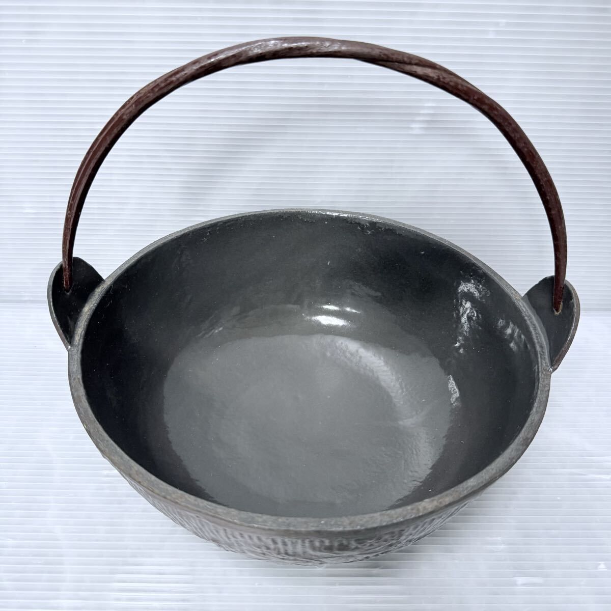 希少 囲炉裏鍋 いろり鍋 南部鉄器 鉄鍋 田舎鍋 囲炉裏 鍋 24cm 郷土品