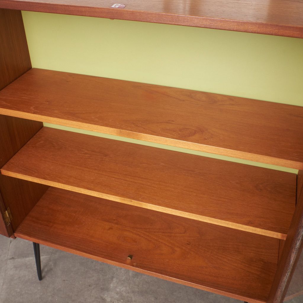 鍵付 G-PLAN Sierra ヴィンテージ ブックケース チーク シェルフ