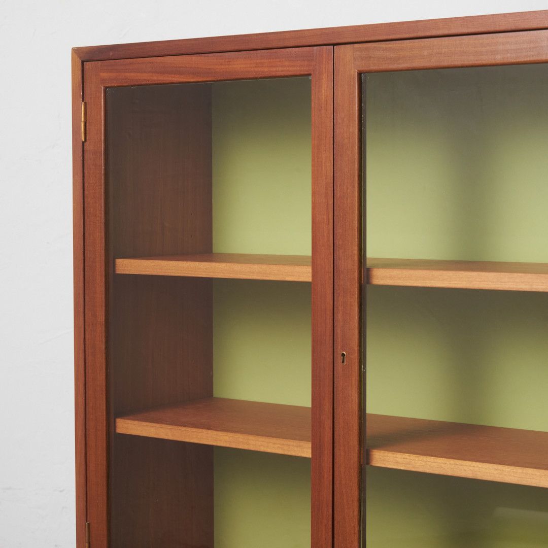 鍵付 G-PLAN Sierra ヴィンテージ ブックケース チーク シェルフ