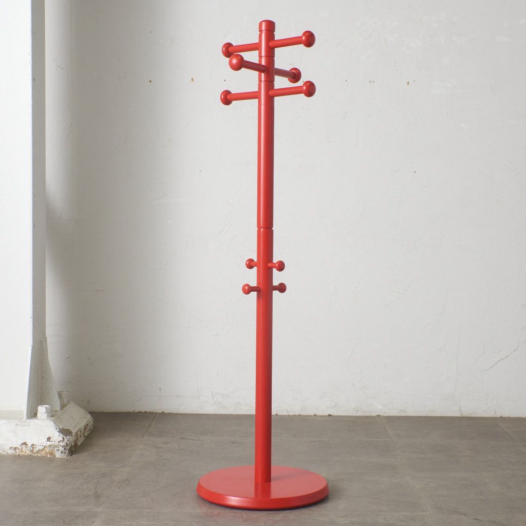 IDC大塚家具 秋田木工 ポールハンガー ビーチ ポールスタンド 帽子掛け