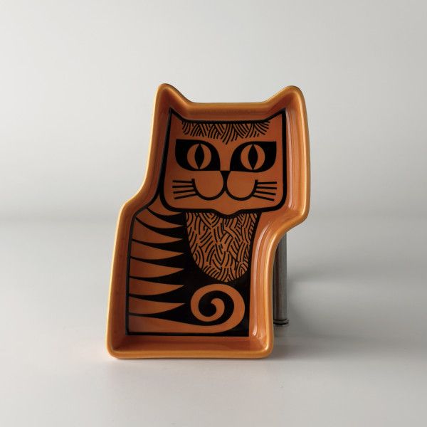 Hornsea Cat Trinket Dish Orange 猫 皿 トレイ イギリス 輸入 雑貨 ミッドセンチュリー 英国 ホーンジー レトロ おしゃれ 80873 Hornsea Cat Trinket Dish Orange 猫 皿 トレイ イギリス 輸入 雑貨