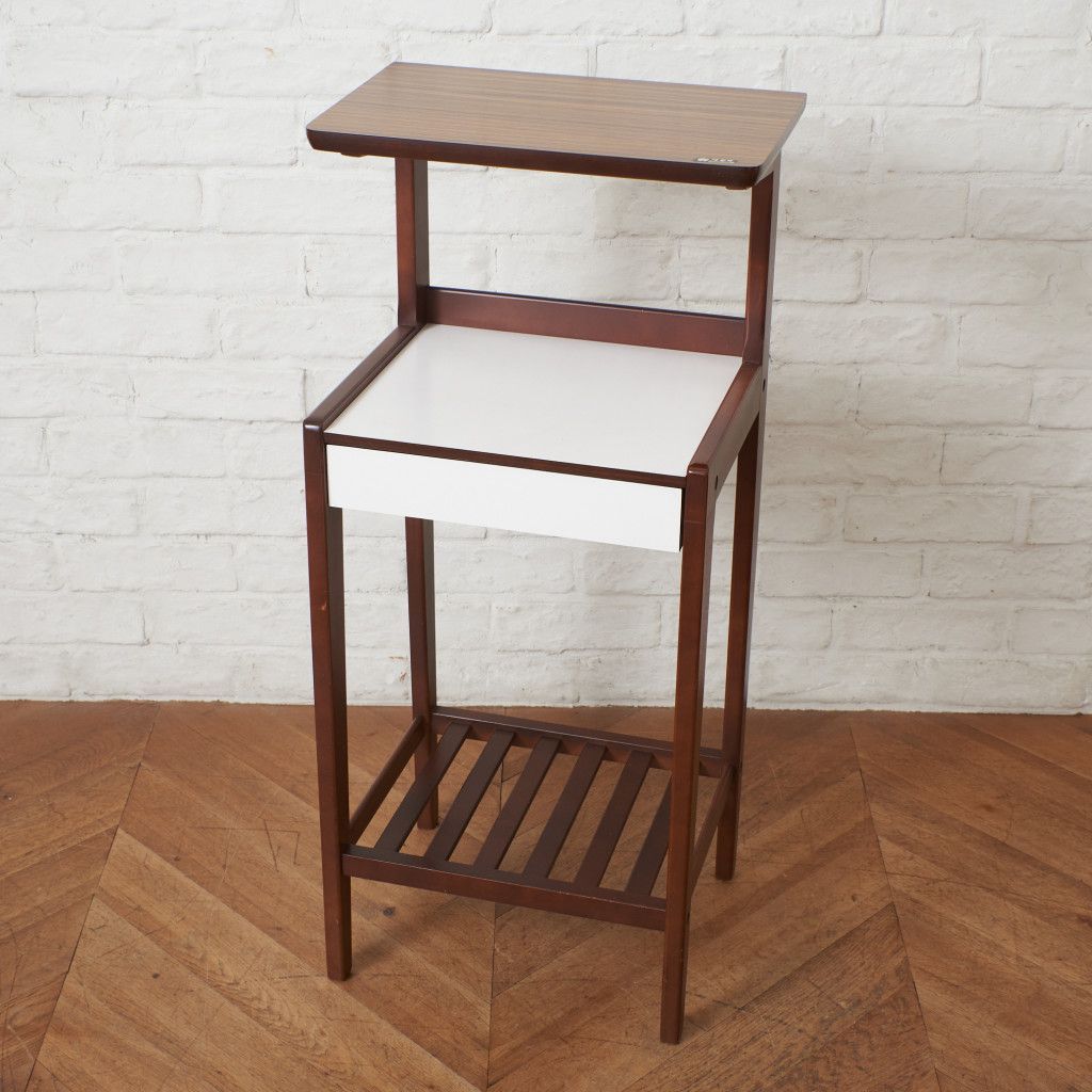 karimoku 60 年代 電話台 サイドテーブル 当時物 オールドカリモク