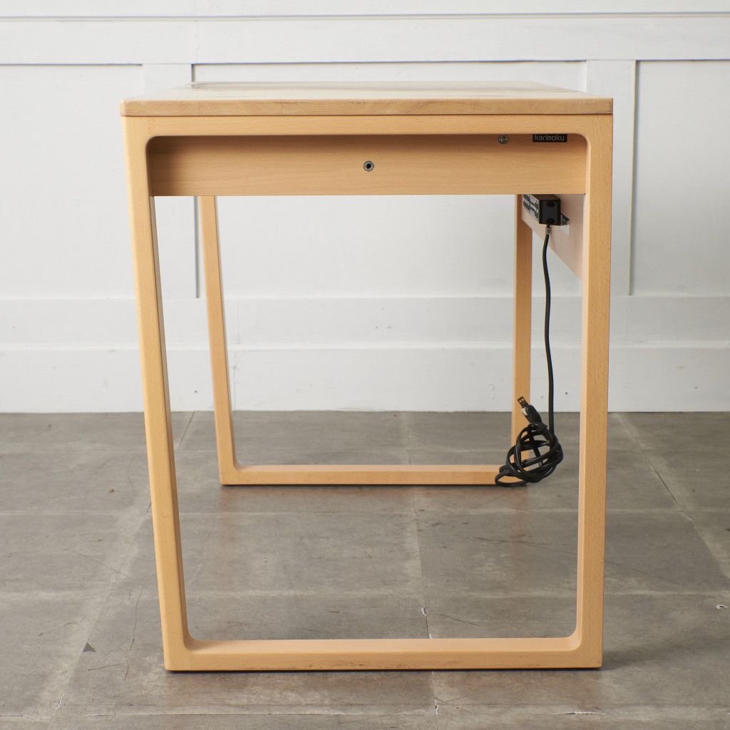 送料別】2点セット karimoku エテルナ デスク & 袖机 デスクワゴン