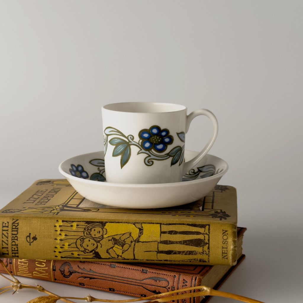 Susie Cooper アールヌーボー ブルー カップ＆ソーサー 英国