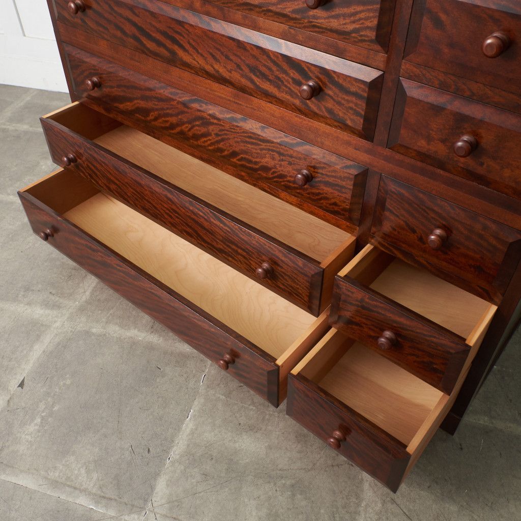 松本民芸家具 D型 和ダンス III 整理タンス 箪笥 ミズメザクラ 無垢材