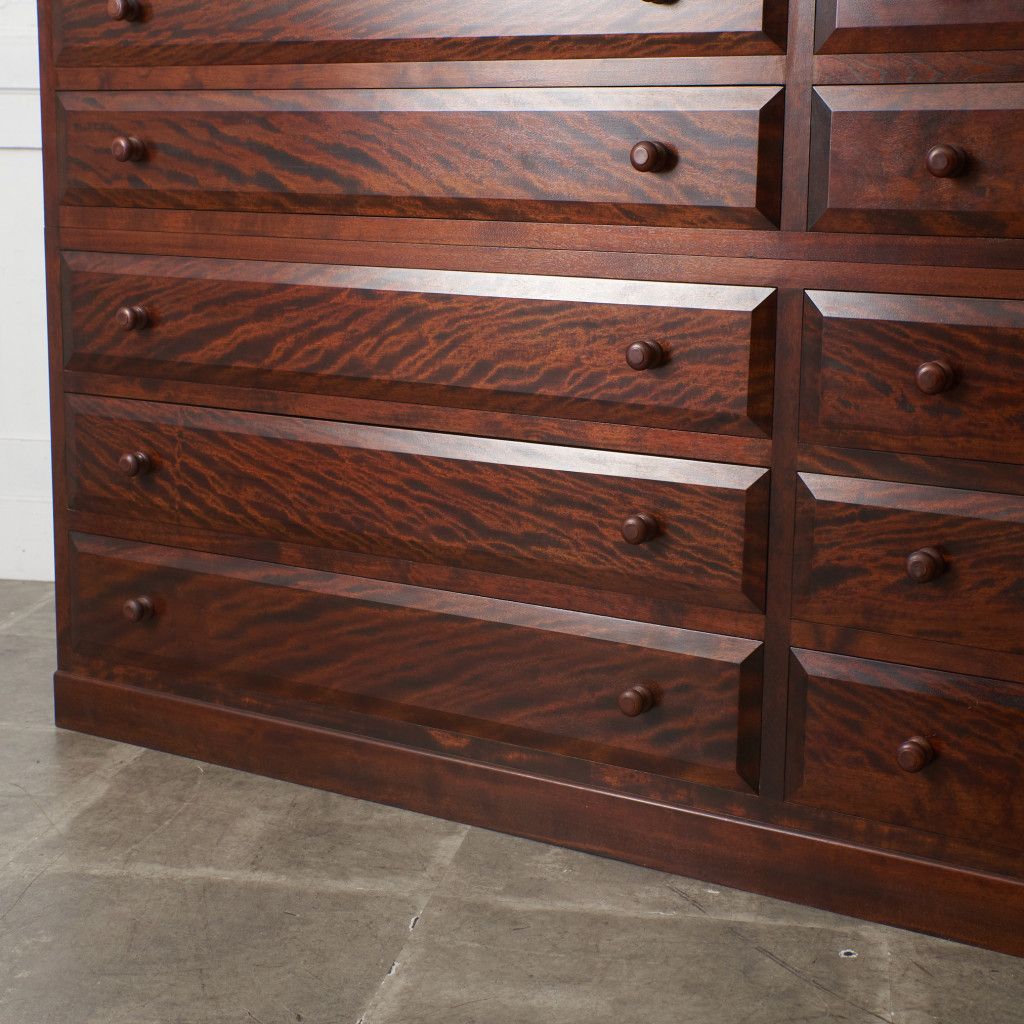 松本民芸家具 D型 和ダンス III 整理タンス 箪笥 ミズメザクラ 無垢材