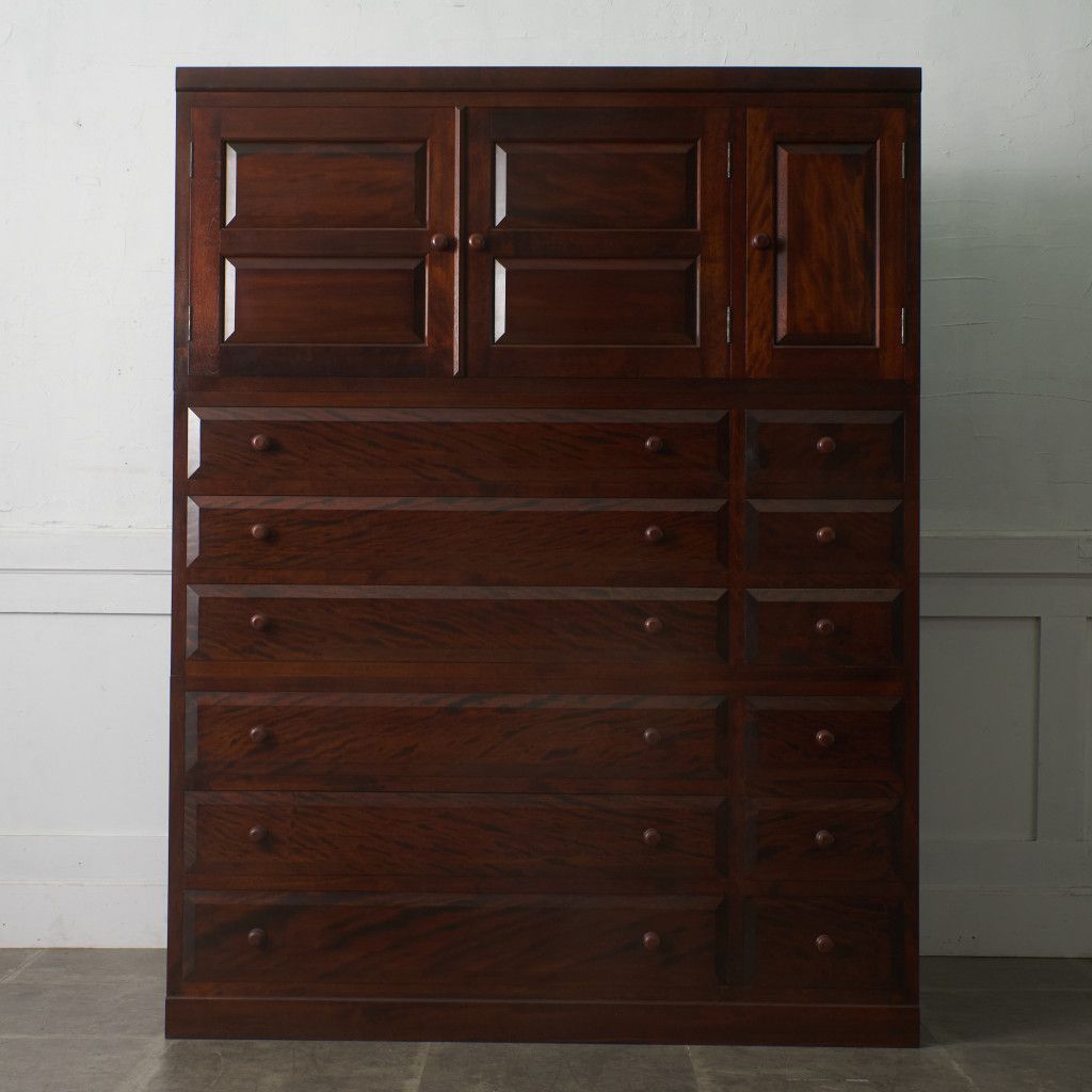 松本民芸家具 D型 和ダンス III 整理タンス 箪笥 ミズメザクラ 無垢材