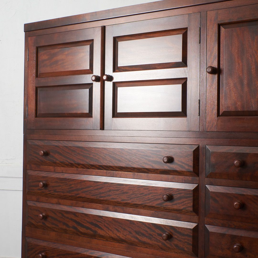 松本民芸家具 D型 和ダンス III 整理タンス 箪笥 ミズメザクラ 無垢材