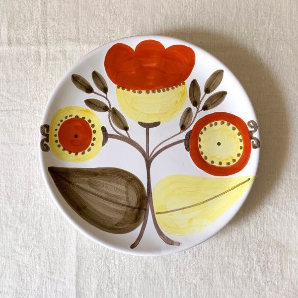 Susanna de Simone イタリア 絵皿 19cm 花 お皿 プレート 食器