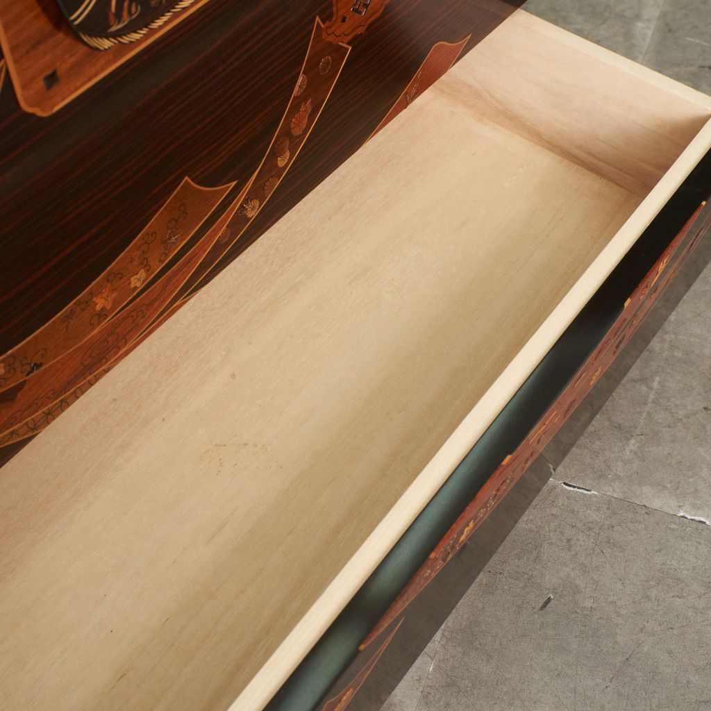 木象嵌 緻密埋木 チェスト 黒檀 紫檀 花梨 和モダン 寄木細工 高級