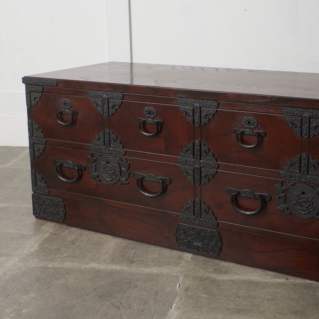 青木産業 ケヤキ 整理タンス 室町 シリーズ 欅 引き出し 民芸家具 整理