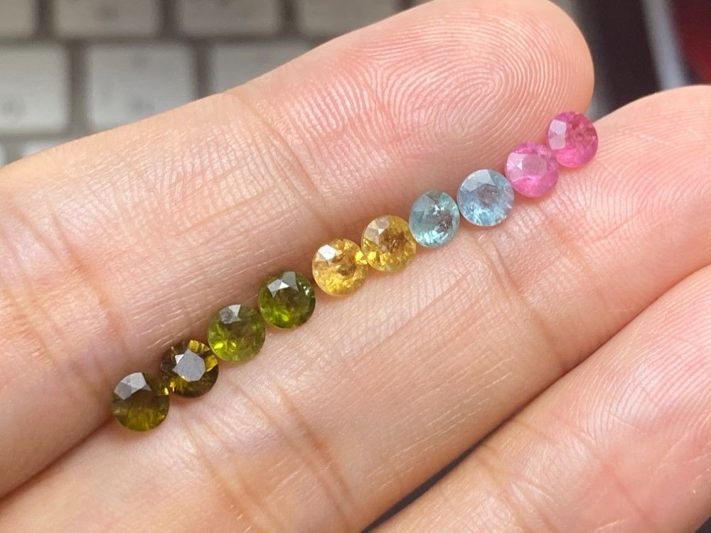 RS12-158 天然 トルマリン 長方形 ルース 裸石 電気石 - メルカリ