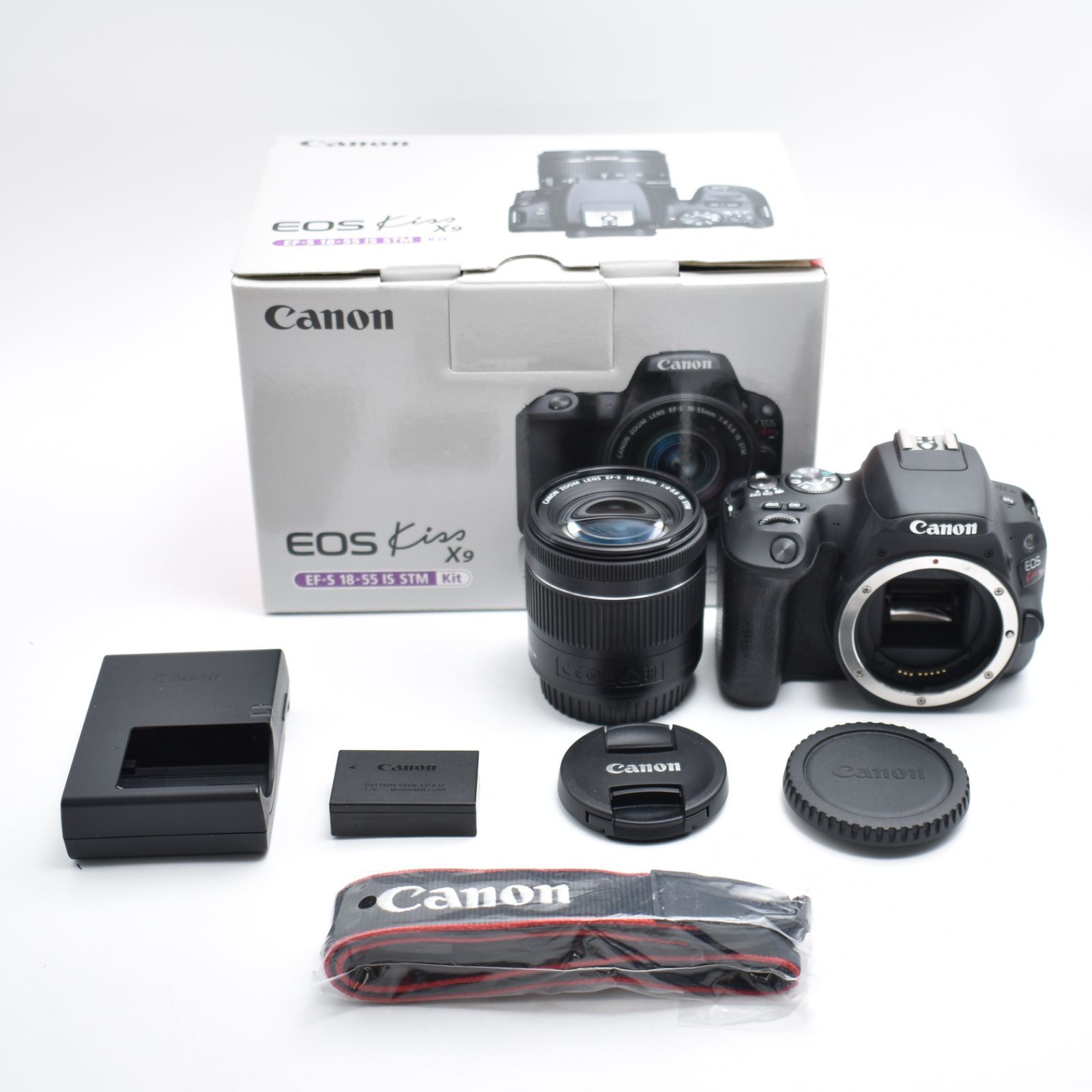 B#11291 Canon デジタル一眼レフカメラ EOS Kiss X9 ブラック レンズ 