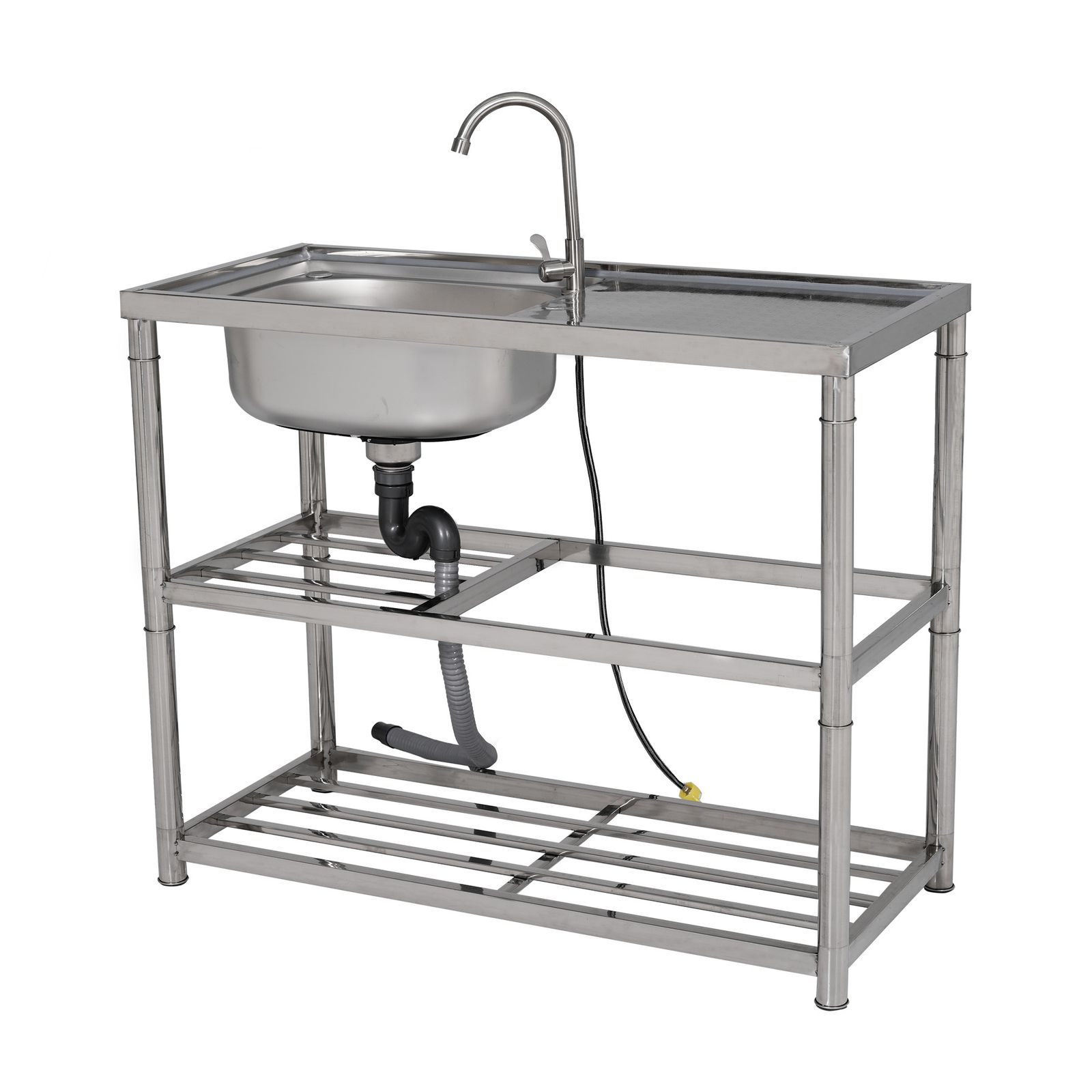 大人気商品」全新品 【幅100cm】屋外 流し台 ステンレス製 ガーデン 