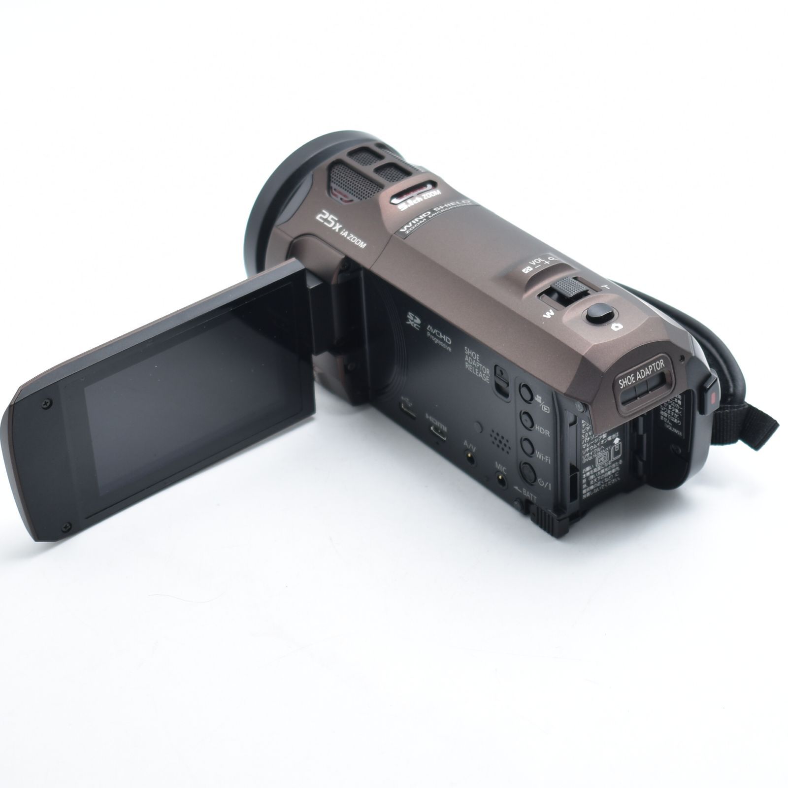 B#11462 パナソニック 4K ビデオカメラ 64GB 光学20倍ズーム カカオ