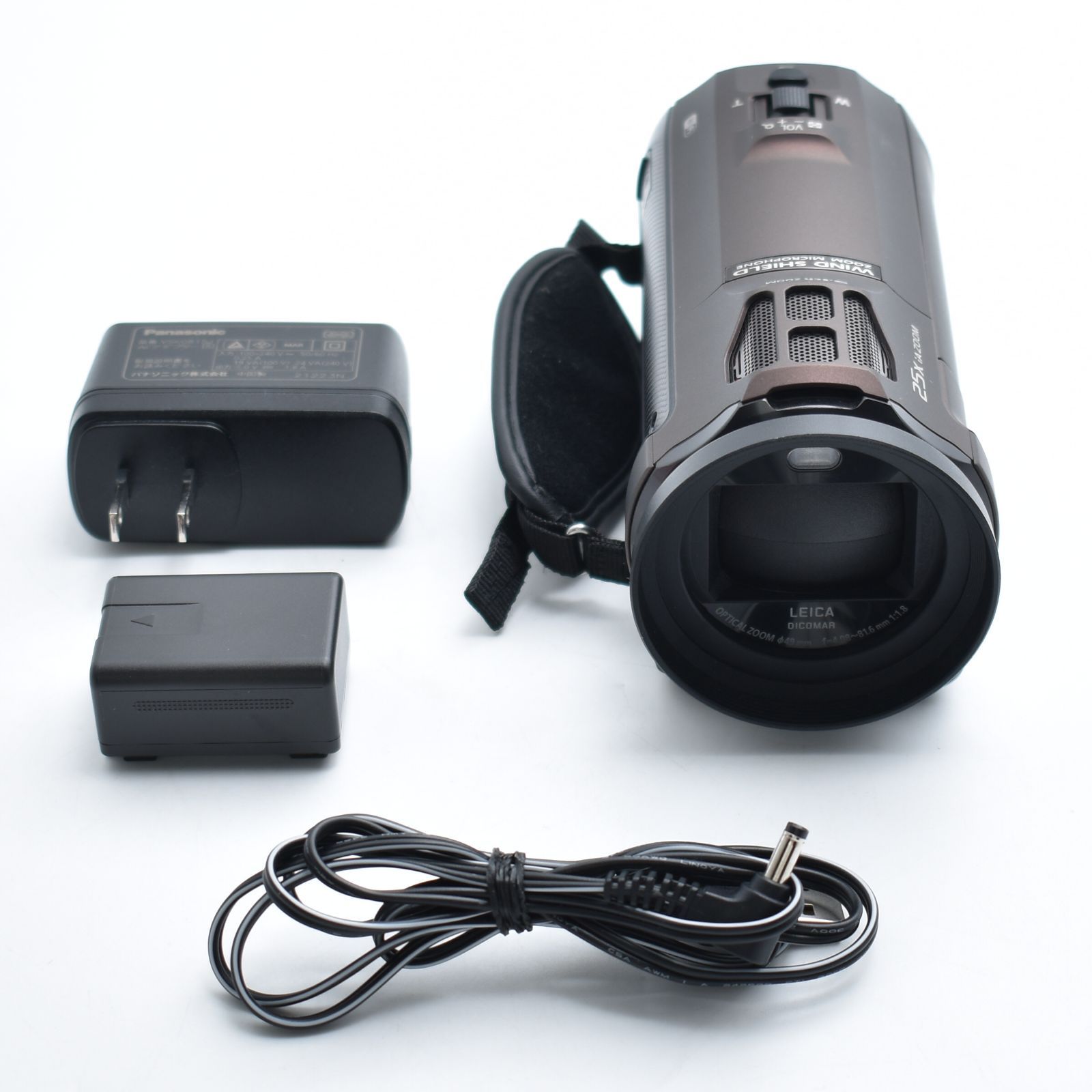 B#11462 パナソニック 4K ビデオカメラ 64GB 光学20倍ズーム カカオ