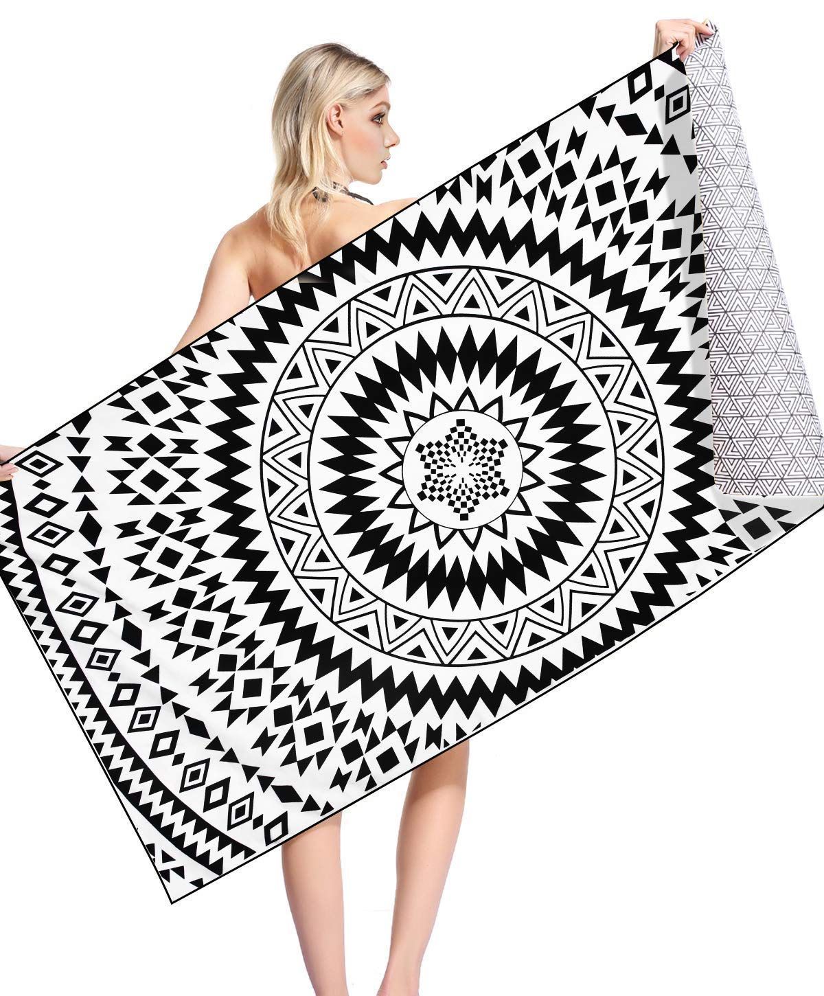 Beach Blanket Portable Travel Towel Sea Bathing Pool Quick Dry Hair Towel Compact Lightweight Beach Mat Large Thin Large Sandproof Super Absorbent Travel 160x80cm Bath Towel Microfiber Swim Towel Super Soft Giraffe] Beach Towel