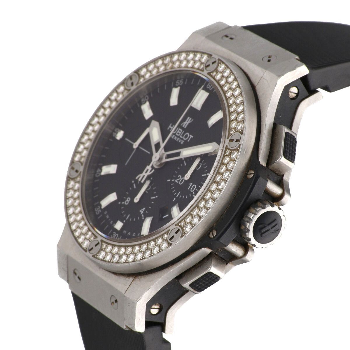中古】 Hublot ウブロ ビッグバン スチール クロノグラフ 44mm ダイヤ