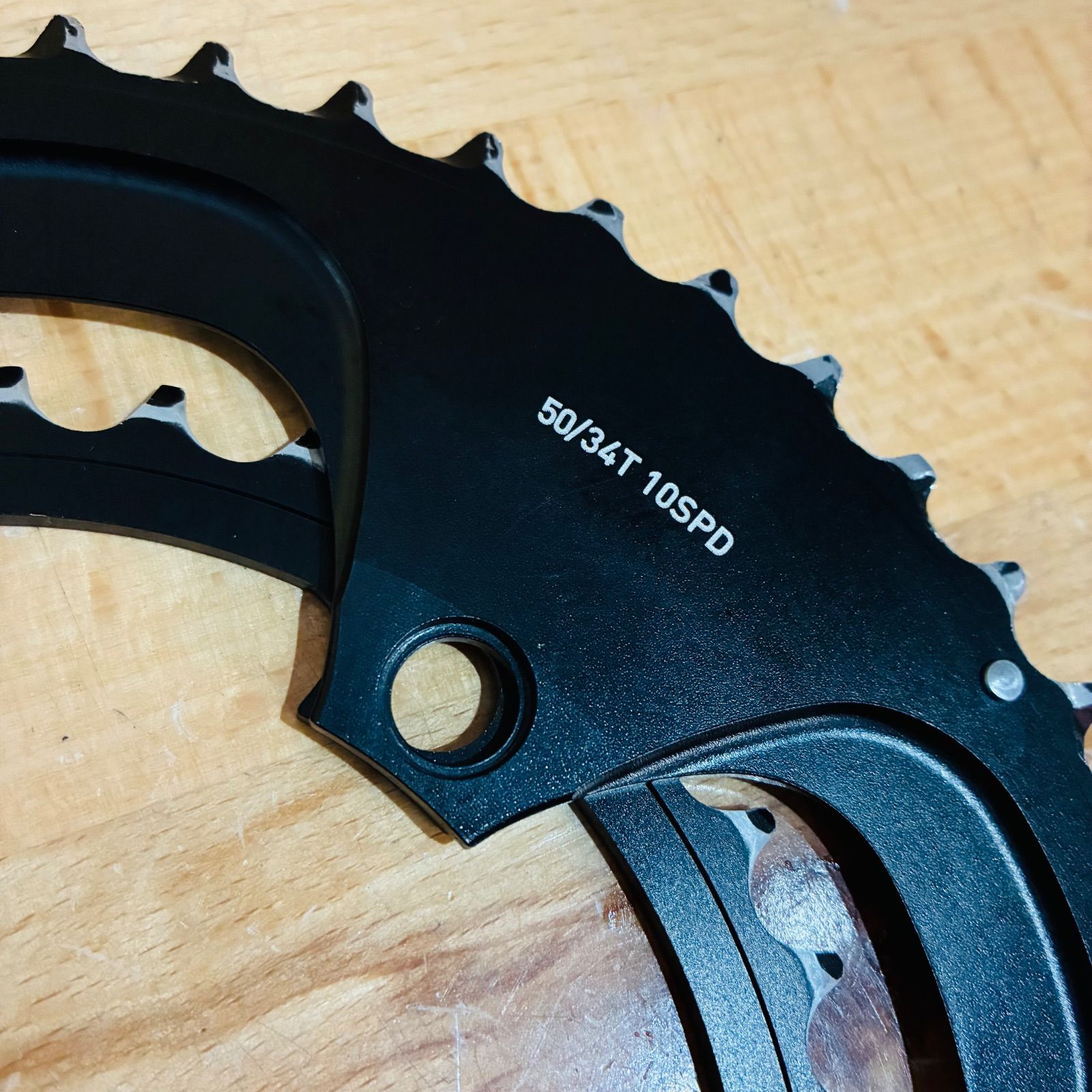 中古品】 SRAM POWERGLIDE チェーンリング 10s 50-34T BCD110 5アーム
