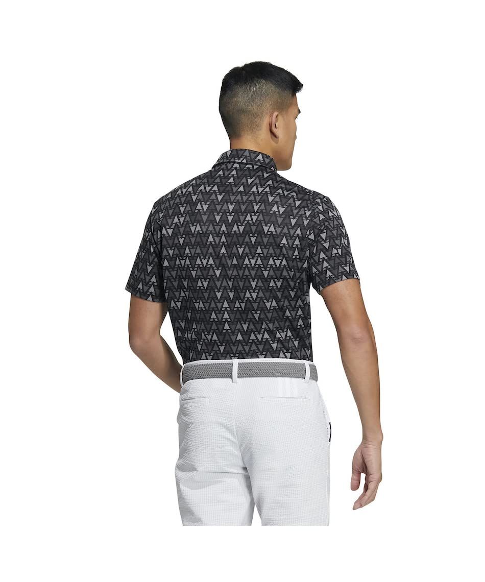 [アディダス] ゴルフ 半袖ボタンダウンシャツ マルチカラープリント メンズ ブラック LL 