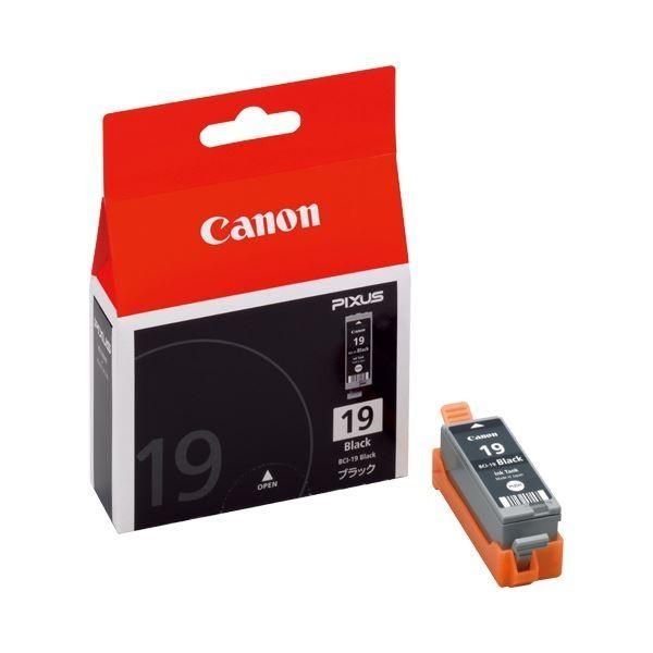 (まとめ) キヤノン Canon インクタンク BCI-19BK ブラック 1506B001 1個 〔×10セット〕