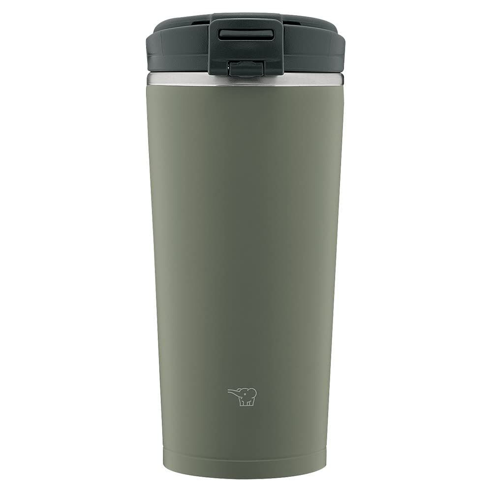300ml フリップタイプ 水筒 キャリータンブラー お手入れカンタン 保温・保冷 【シームレスせん】象印マホービン フォレストグレー SX-KA30-HM
