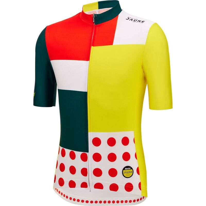 サンティーニ メンズ トップス Tシャツ ジャージー Santini Le Maillot Jaune Official Combo Cycling Jersey Mens Print