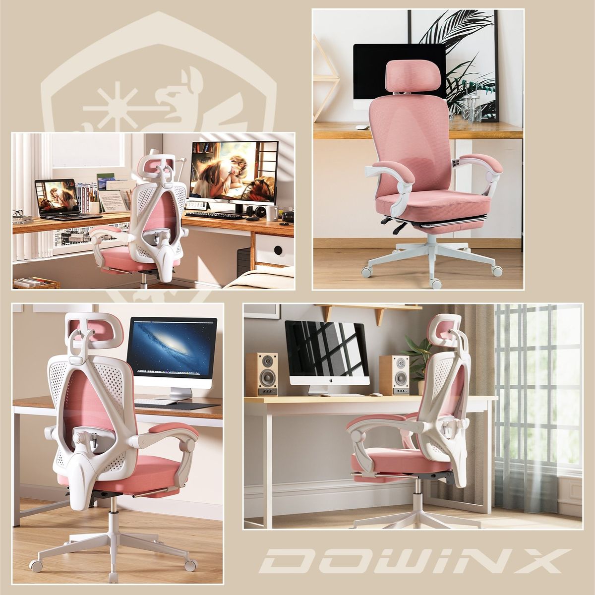  ソファ級の座り心地 オフィスチェア メッシュ 通気性抜群 人間工学設計 140リクライニング オットマン付 3Dヘッドレスト 可動式ランバーサポート テレワーク|ゲーミングに最適 グレー 昇降式 オフィスチェア ワークチェア 椅子 チェア