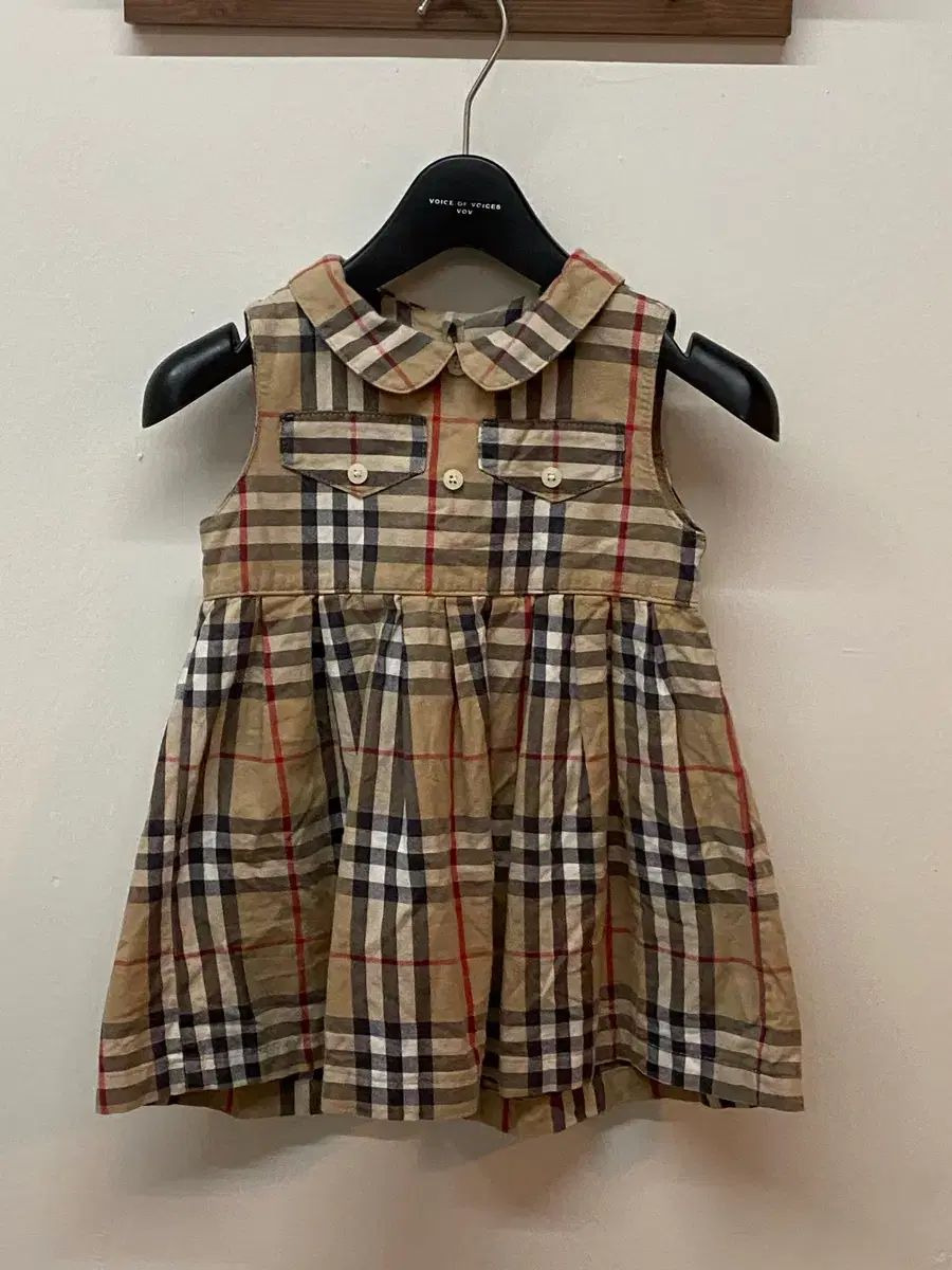 BURBERRY キッズ グリーン チェック柄 ワンピース 現行タグ BURBERRY 
