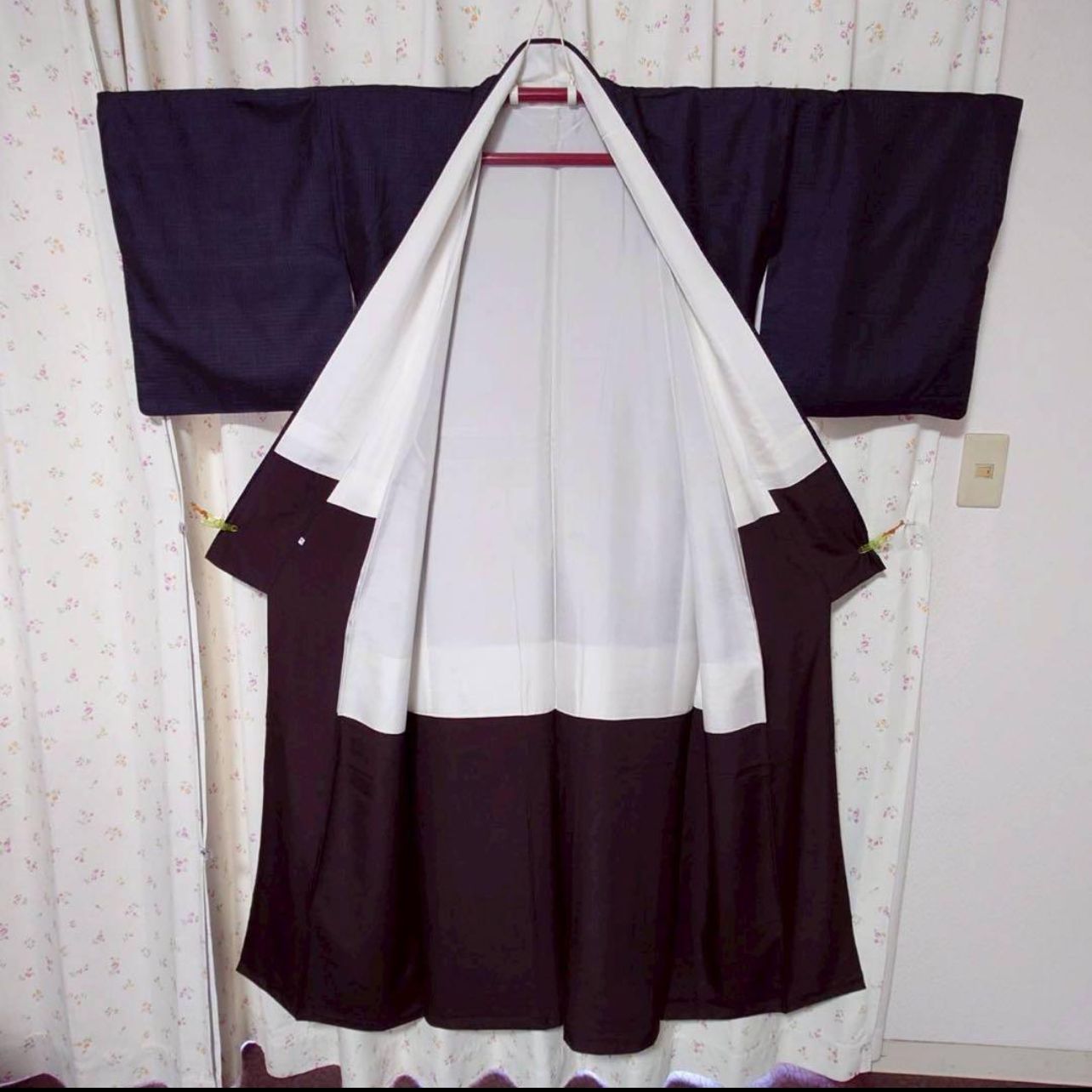 袷 正絹 紬 大島紬系 小紋 フルセット 4点 美品 フ9-12 - メルカリ