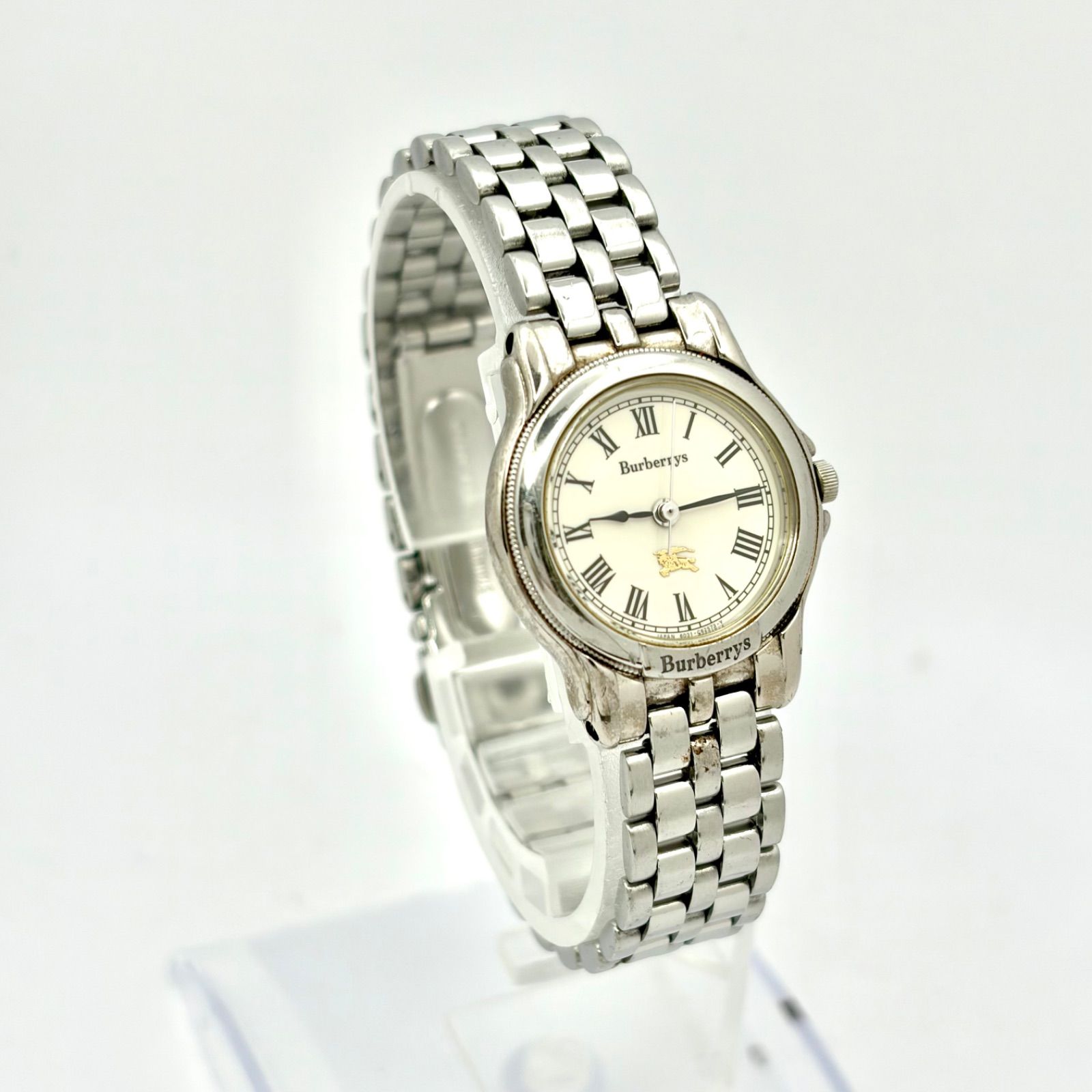 新品電池】Burberrys バーバリー レディース 腕時計 ローマン シルバー