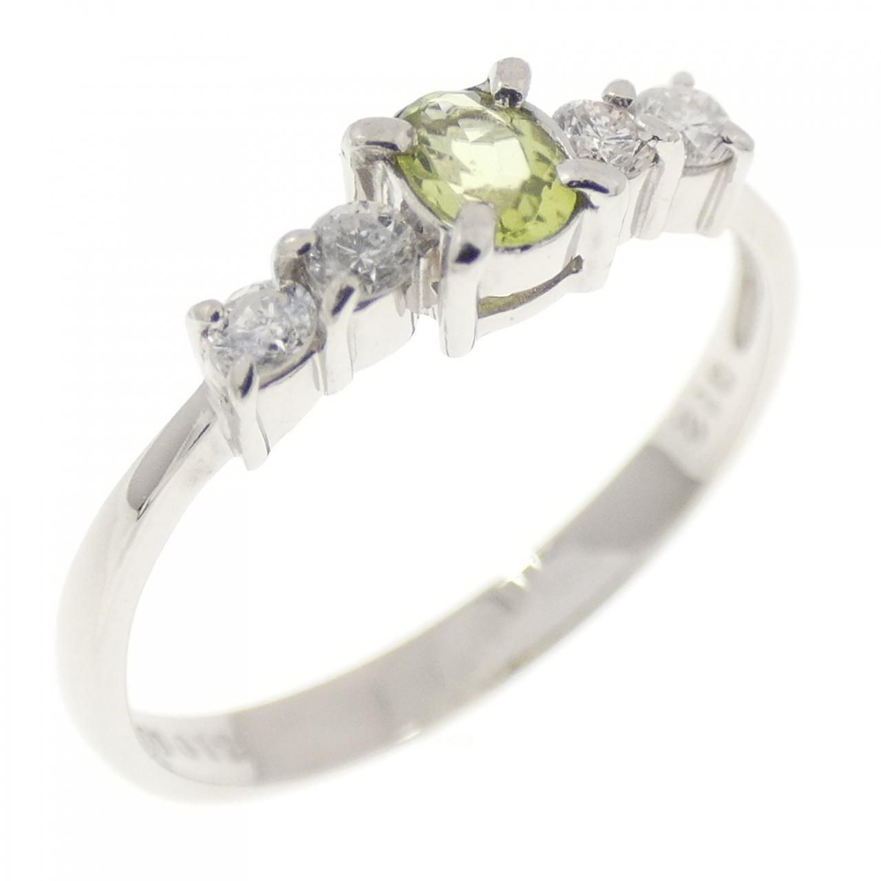 PT900 ペリドット リング 0.12CT 【公式通販】