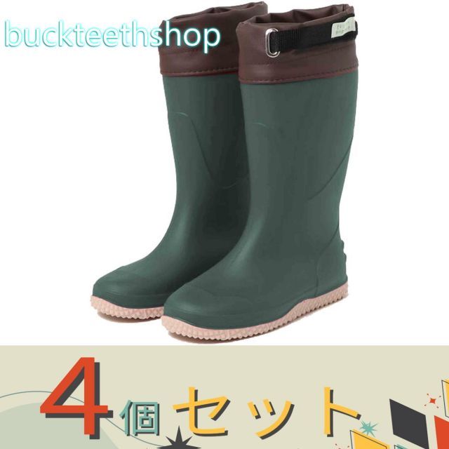 【園芸・農業用品】※４個セット※阪神素地（株）　ＦＵ５００４　農業女子長靴　カーキ　ＳＳ
