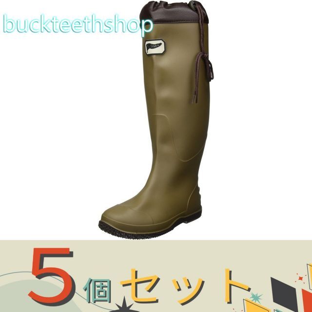 【園芸・農業用品】※５個セット※阪神素地（株）　ＦＵ５５０１　ポータブルブーツ　カーキ　Ｍ　（阪神素地）