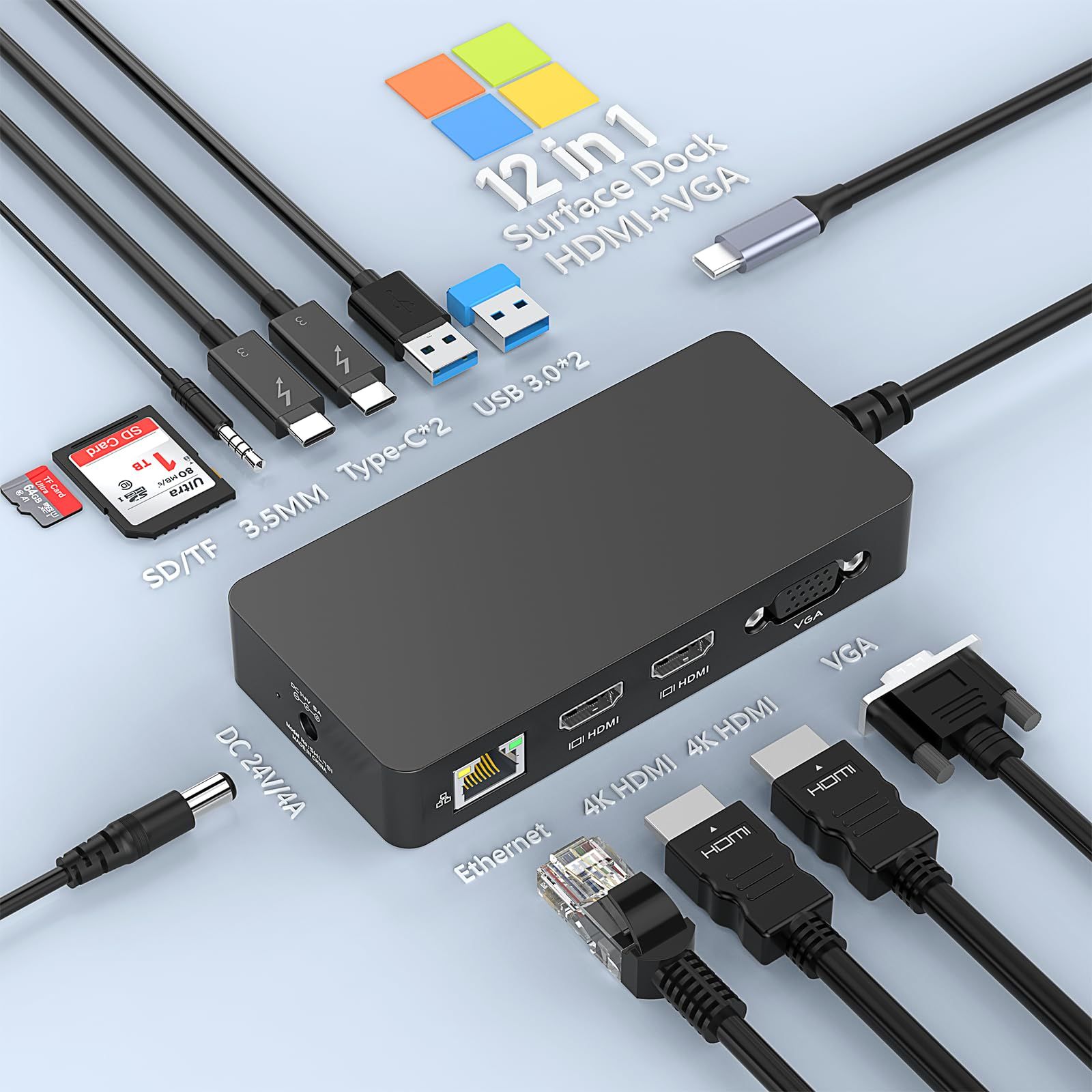 2025新モデル】マイクロソフト Surface Thunderbolt 4 ドック 2025新モデル】マイクロソフト Surface Thunderbolt 4 ドック