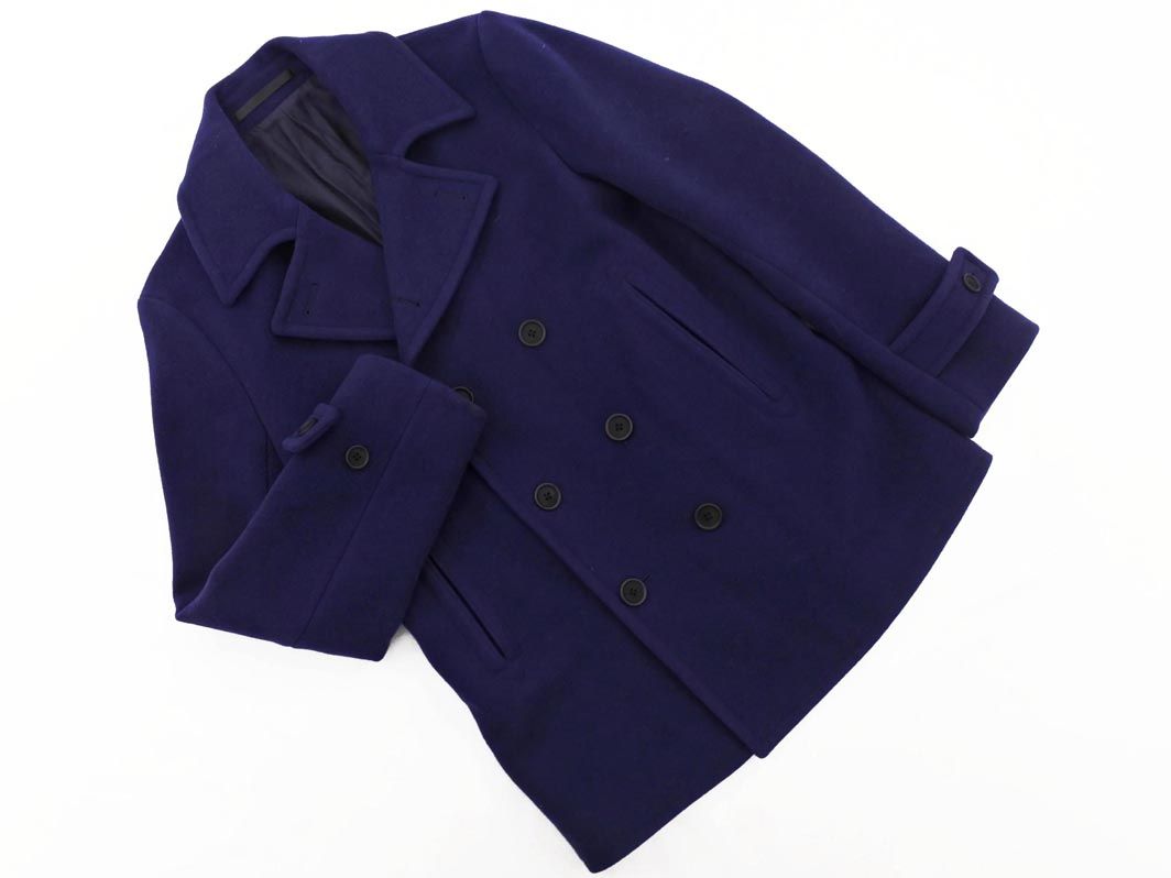 UNITED ARROWS ユナイテッドアローズ ウール100% ピー コート sizeM/紺