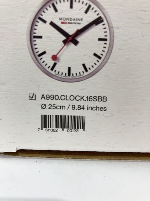 訳あり品】 MONDAINE 壁掛け時計 MOD-A990CLOCK16SBB 35341 - メルカリ