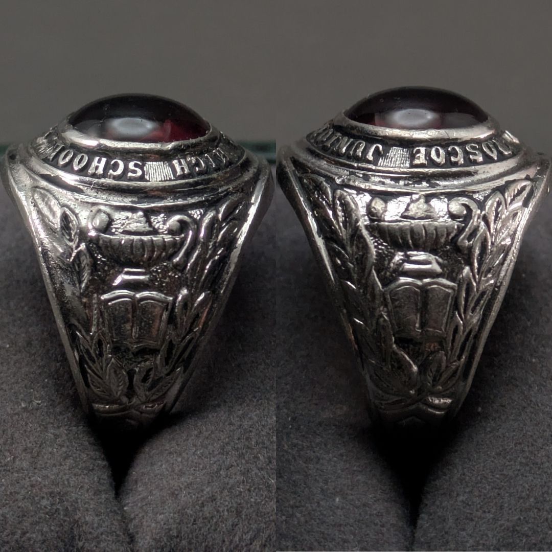 Silver925 1970年代 14号 米国 COLLEGE SEAL & CREST CO パープル 