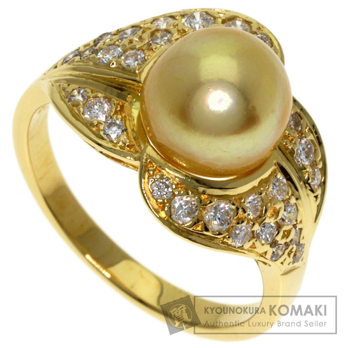ミキモト パール ダイヤモンドリング 指輪 K18YG 15号 MIKIMOTO 