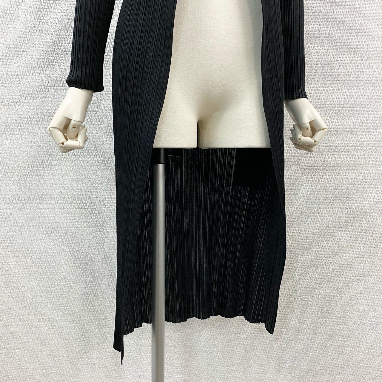 Ab11【美品】PLEATS PLEASE プリーツプリーズ プリーツロングカーディガン ロングコートカーディガン PP61-JG605 2サイズ ブラック ポリエステル100％ レディース 女性用k02i Ab11【美品】PLEATS PLEASE プリーツプリーズ プリーツロング