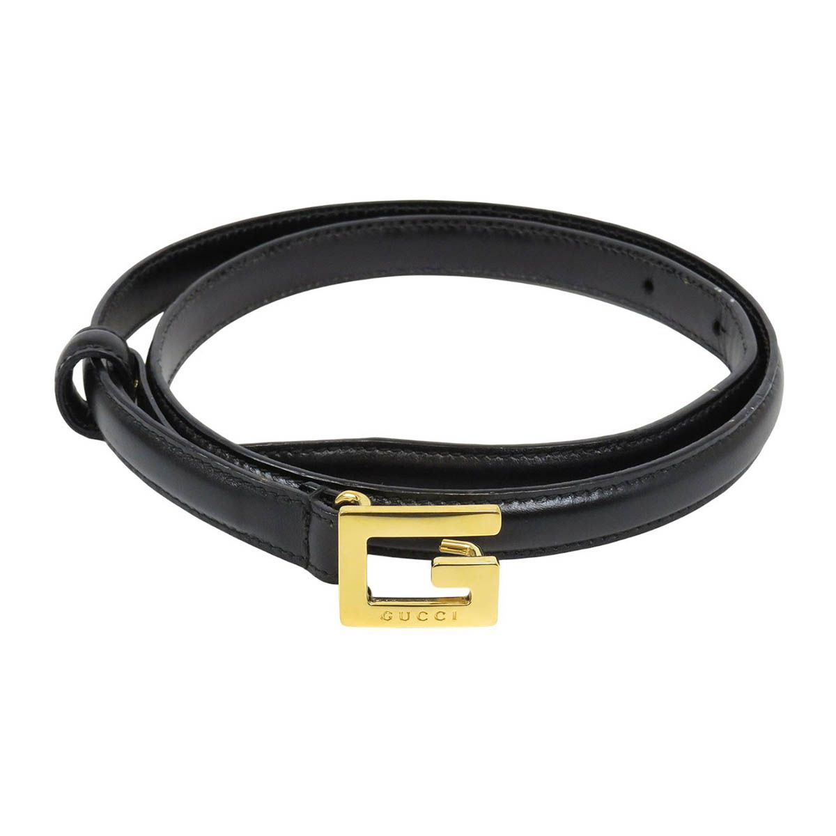 GUCCI グッチ　ブラックレザーベルト 70-28 GUCCI グッチ ブラックレザーベルト 70/28 【公式通販】