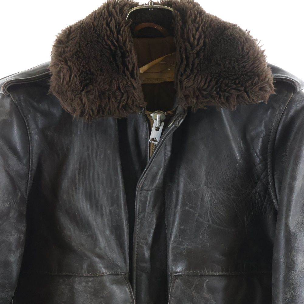 【】フライトジャケット ショット ヴィンテージ ブラウン G-1 ボア SCHOTT (ショット) 60-70S VINTAGE G-1 ヴィンテージ ボアカラー