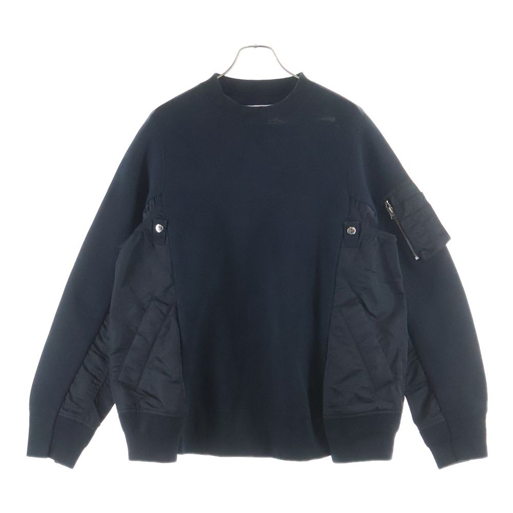 Sacai (サカイ) SPONGE SWEAT×MA-1 PULLOVER スポンジスウェット 