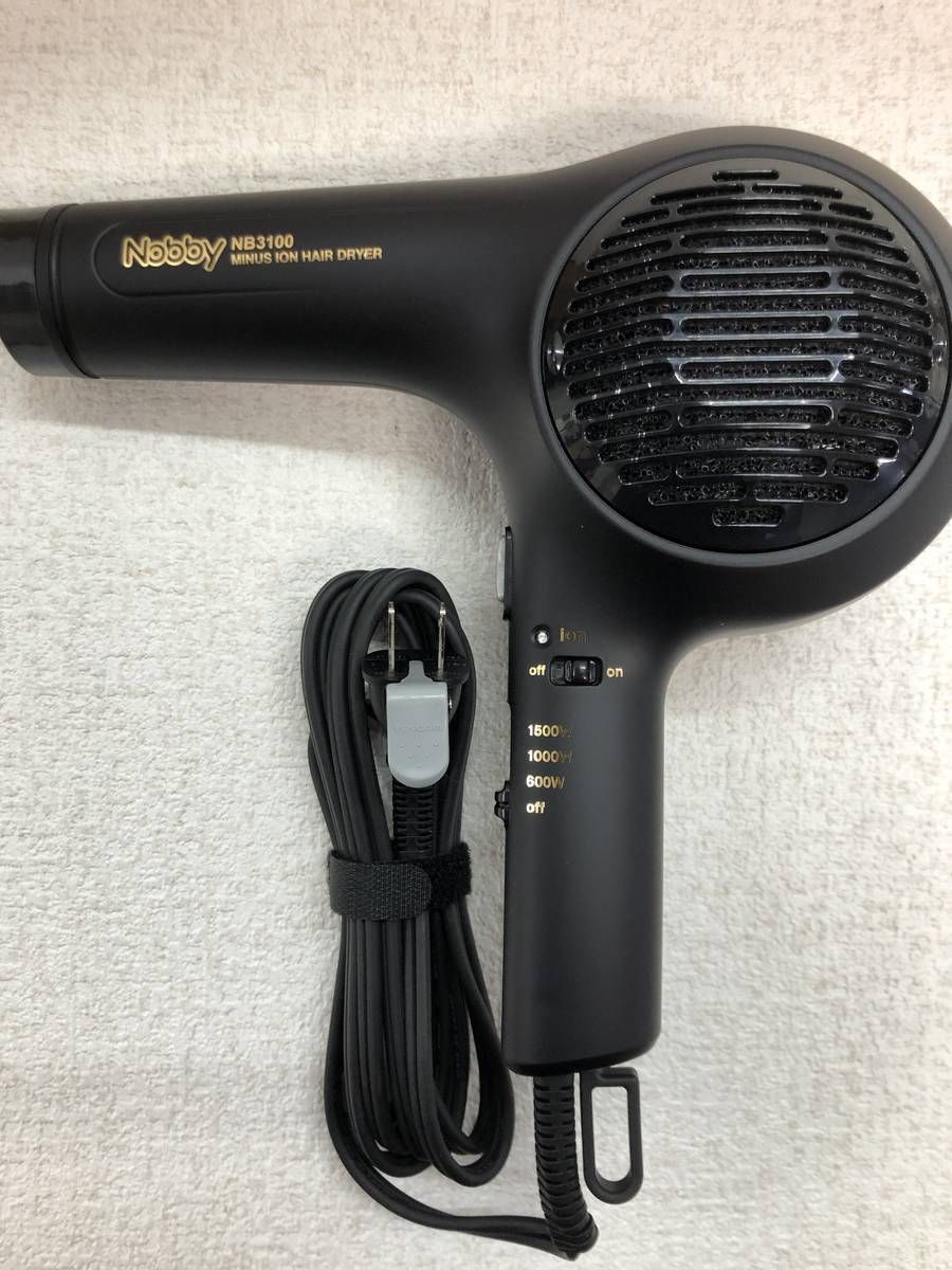 未使用 ドライヤー TESCOM テスコム Nobby ノビー マイナスイオン ブラック NB3100 2025年製 AZN068557相